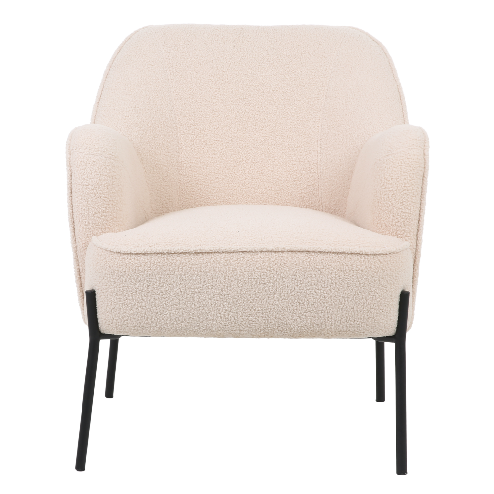 ONEX HuGo Upholstered Boucle Armchair in Ivory - Stylish and Comfortable Arm chair