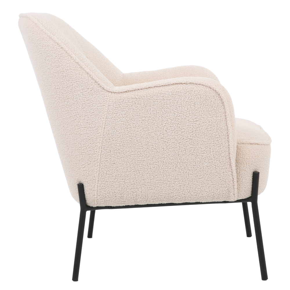 ONEX HuGo Upholstered Boucle Armchair in Ivory - Stylish and Comfortable Arm chair