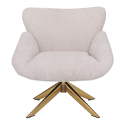 ONEX SaSa Ivory Velvet Swivel Armchair - Stylish and Comfortable Occasional ArmChair