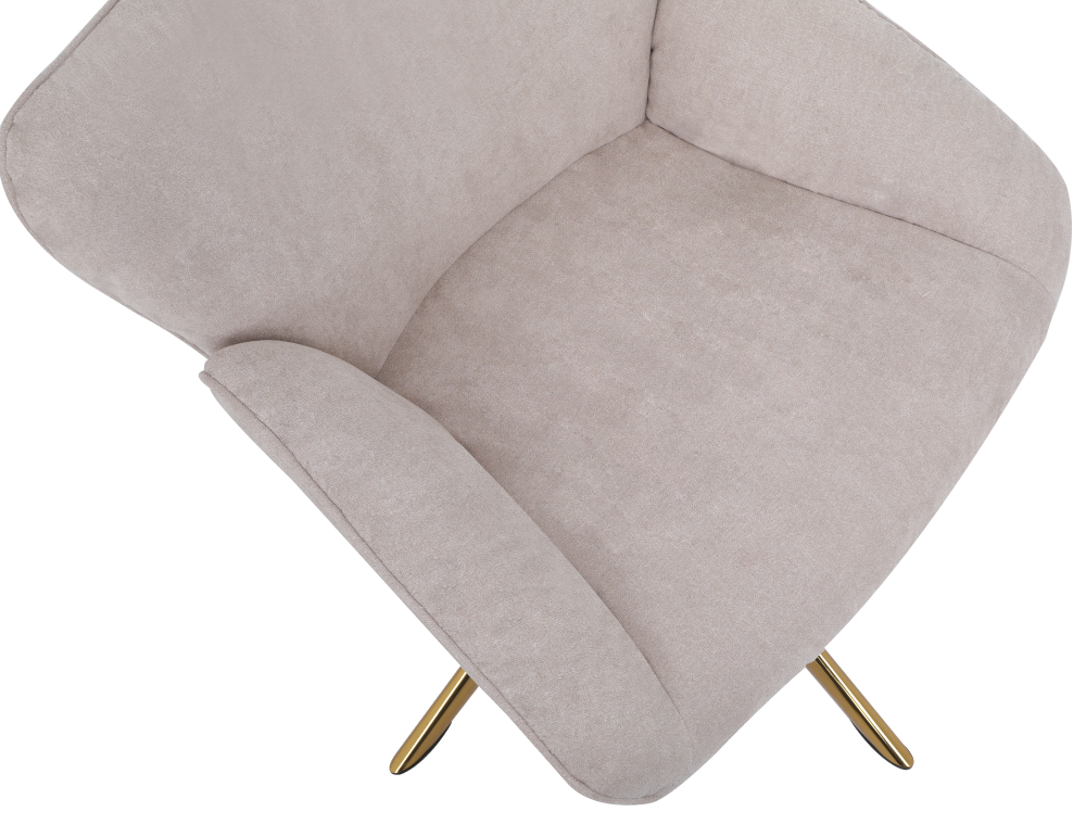ONEX SaSa Ivory Velvet Swivel Armchair - Stylish and Comfortable Occasional ArmChair