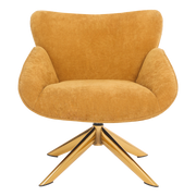 ONEX SaSa Mustard Velvet Swivel Armchair - Stylish and Comfortable Occasional ArmChair