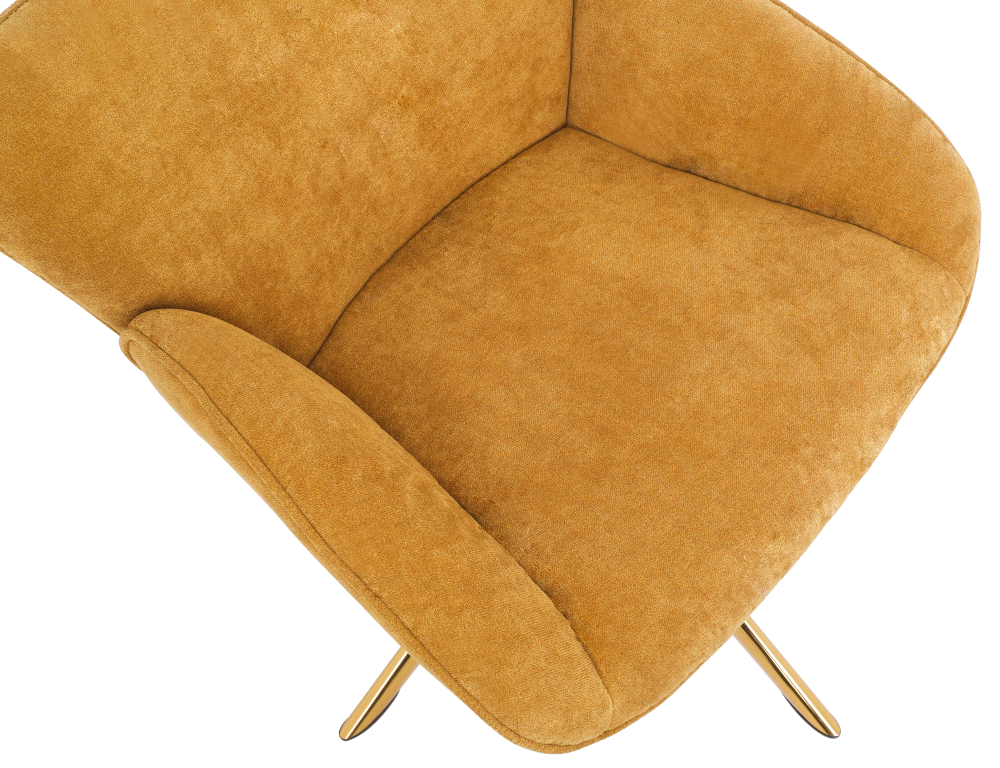 ONEX SaSa Mustard Velvet Swivel Armchair - Stylish and Comfortable Occasional ArmChair