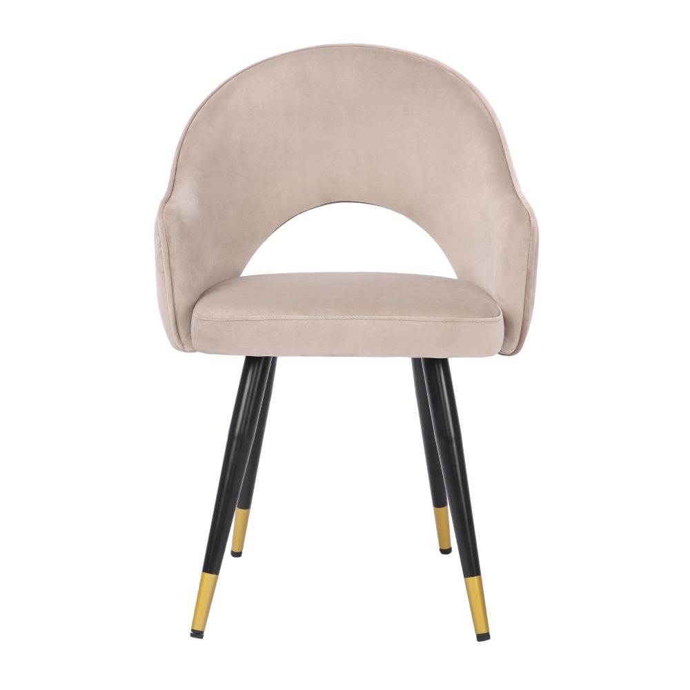 ONEX KiKo Light Grey Velvet Dining Chair - Dutch Velvet Modern Style (Set of 2)