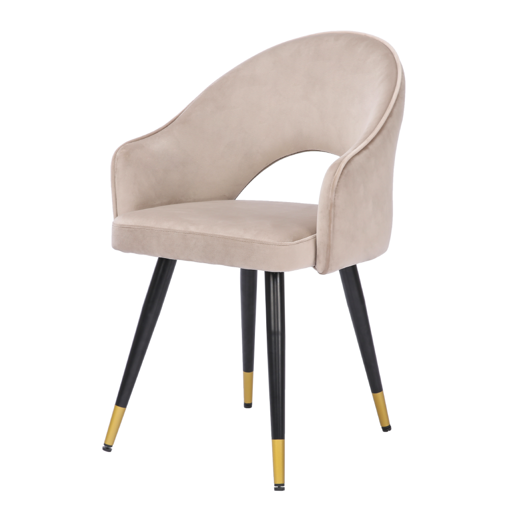ONEX KiKo Light Grey Velvet Dining Chair - Dutch Velvet Modern Style (Set of 2)