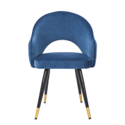 ONEX KiKo Ocean Blue Velvet Dining Chair - Dutch Velvet Modern Style (Set of 2)
