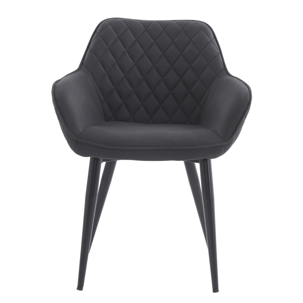 ONEX RiVa Black Fabric Dining Chair - Modern Style (Set of 2)