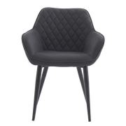 ONEX RiVa Black Fabric Dining Chair - Modern Style (Set of 2)