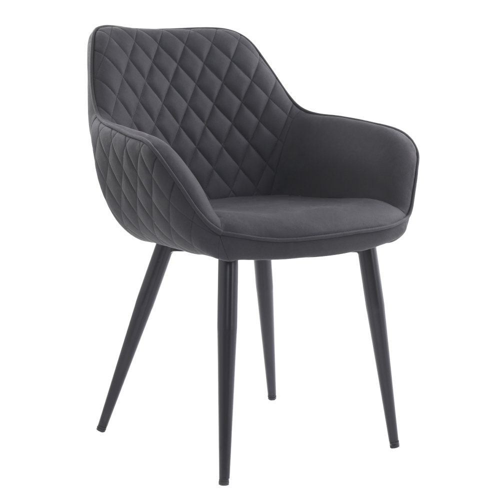 ONEX RiVa Black Fabric Dining Chair - Modern Style (Set of 2)