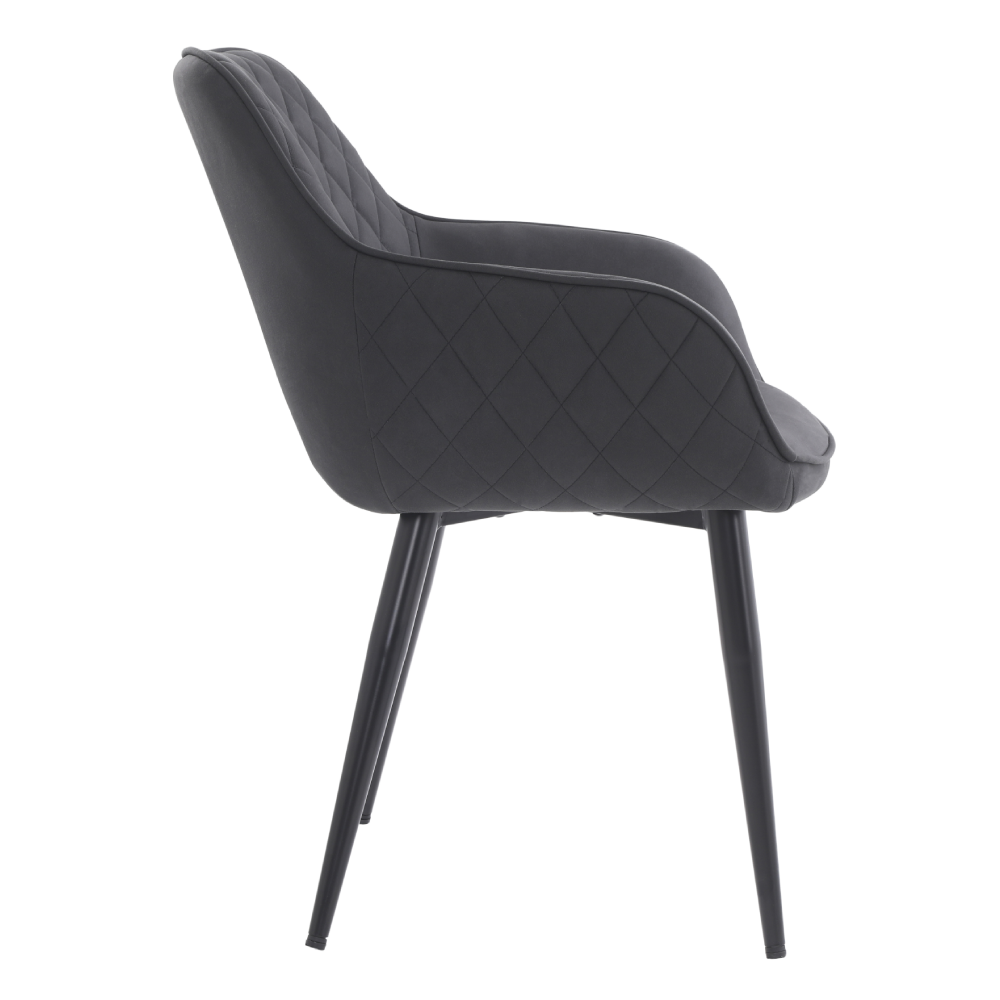 ONEX RiVa Black Fabric Dining Chair - Modern Style (Set of 2)