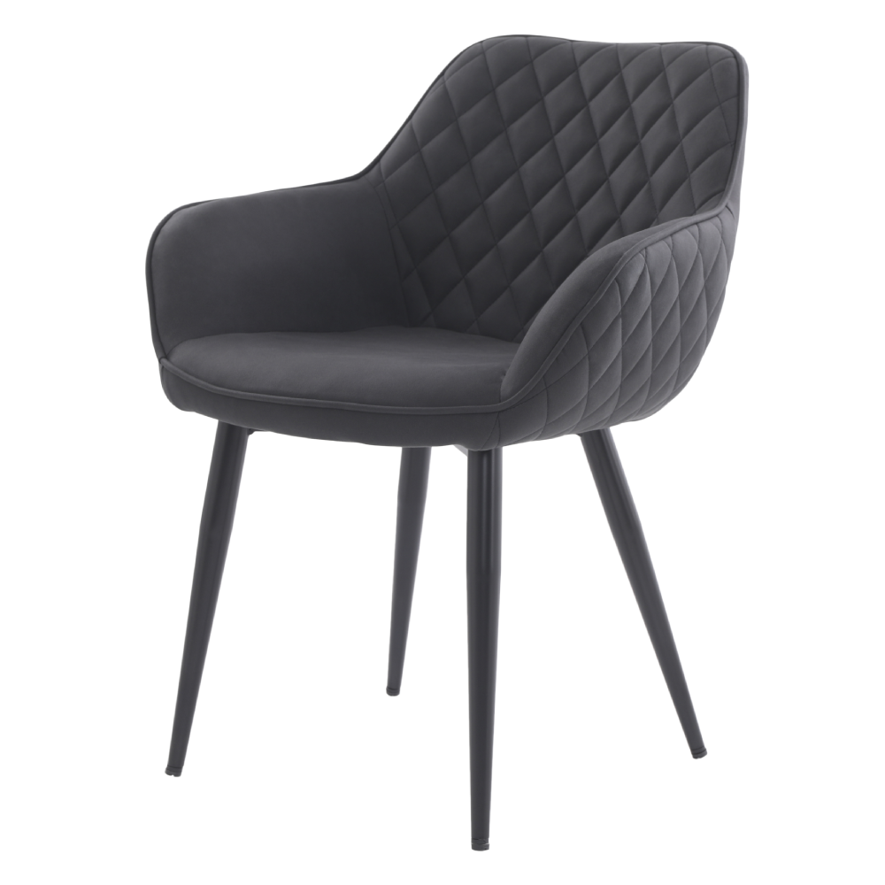 ONEX RiVa Black Fabric Dining Chair - Modern Style (Set of 2)