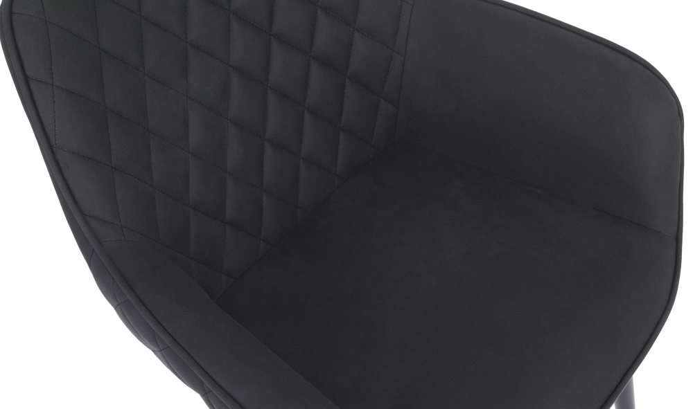 ONEX RiVa Black Fabric Dining Chair - Modern Style (Set of 2)