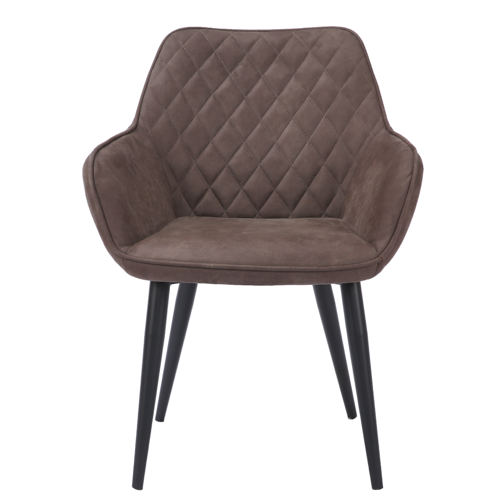 ONEX RiVa Brown Fabric Dining Chair - Modern Design (Set of 2)