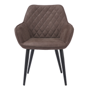 ONEX RiVa Brown Fabric Dining Chair - Modern Design (Set of 2)