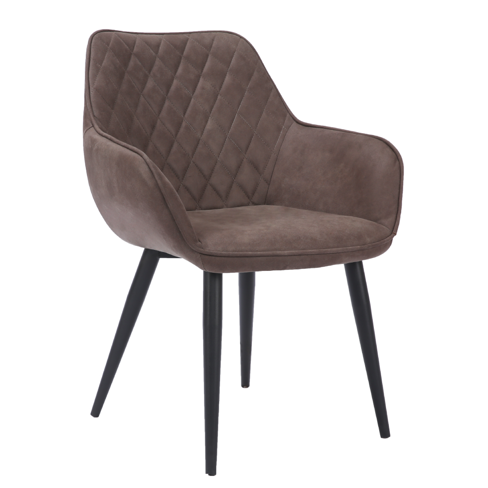 ONEX RiVa Brown Fabric Dining Chair - Modern Design (Set of 2)