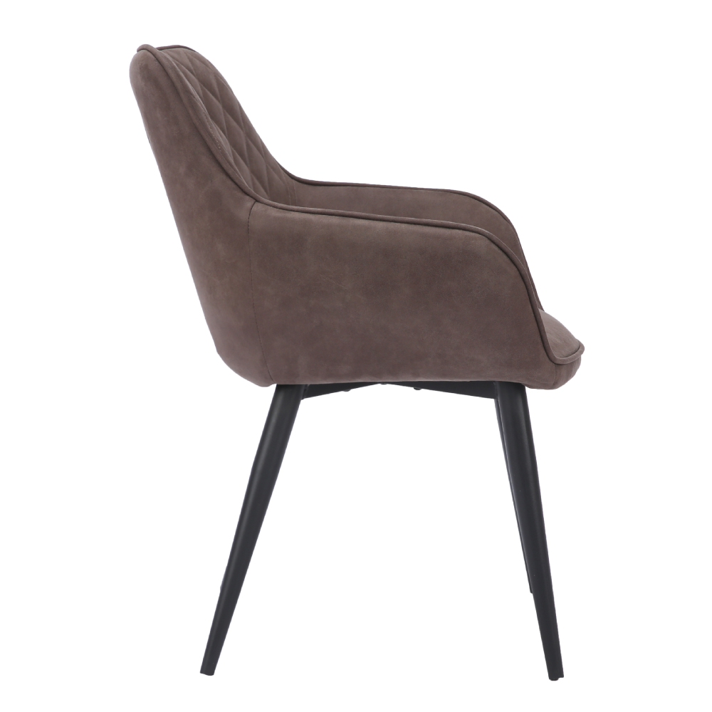 ONEX RiVa Brown Fabric Dining Chair - Modern Design (Set of 2)