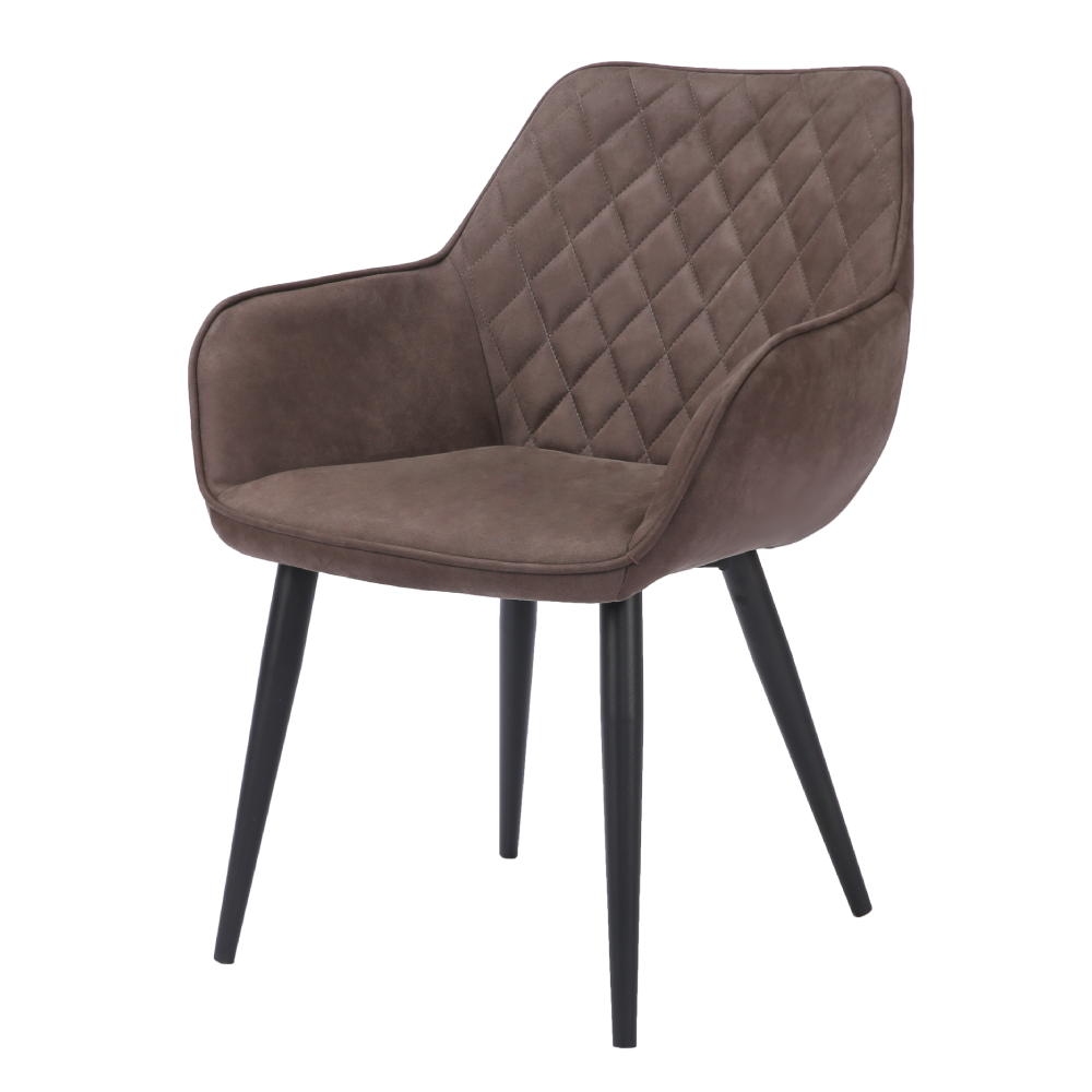 ONEX RiVa Brown Fabric Dining Chair - Modern Design (Set of 2)