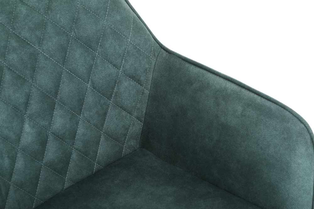 ONEX RiVa Dark Green Fabric Dining Chair - Modern Design (Set of 2)