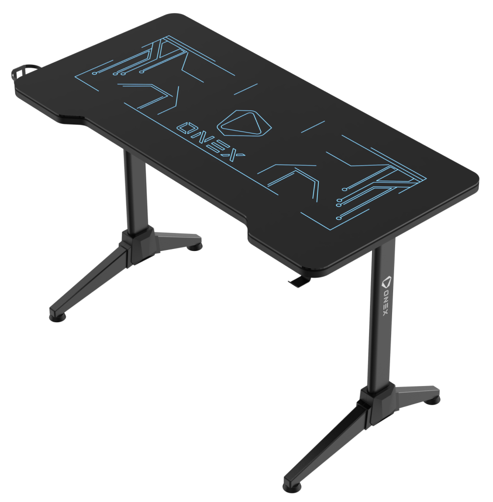 ONEX GD1200G RGB Premium Tempered Glass Gaming Office Desk