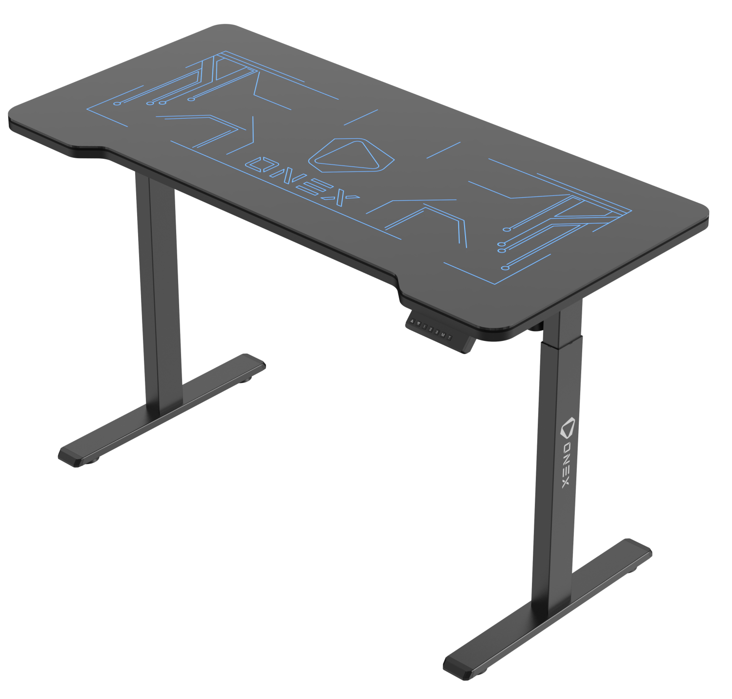 ONEX GDE1400G RGB Tempered Glass Electric Gaming Office Desk