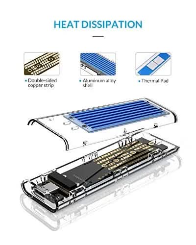 ORICO NVME M.2 USB3.1 Gen2 10Gbps Transparent External SSD Enclosure ORICO