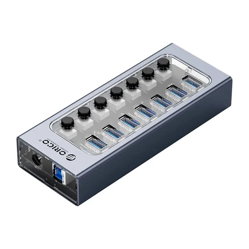 ORICO Transparent USB 3.0 7-Port Hub - Individual Power Switches & High ...
