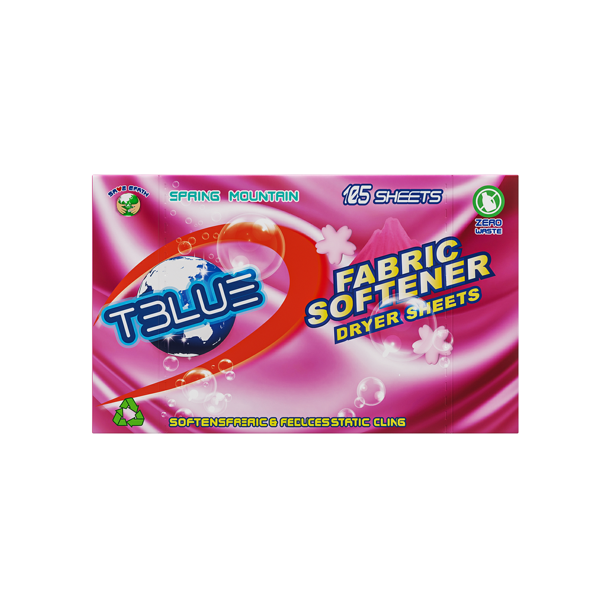 Tblue Fabric Softener Dryer Sheet - Eco Friendly Scented 105 Sheets TBLUE