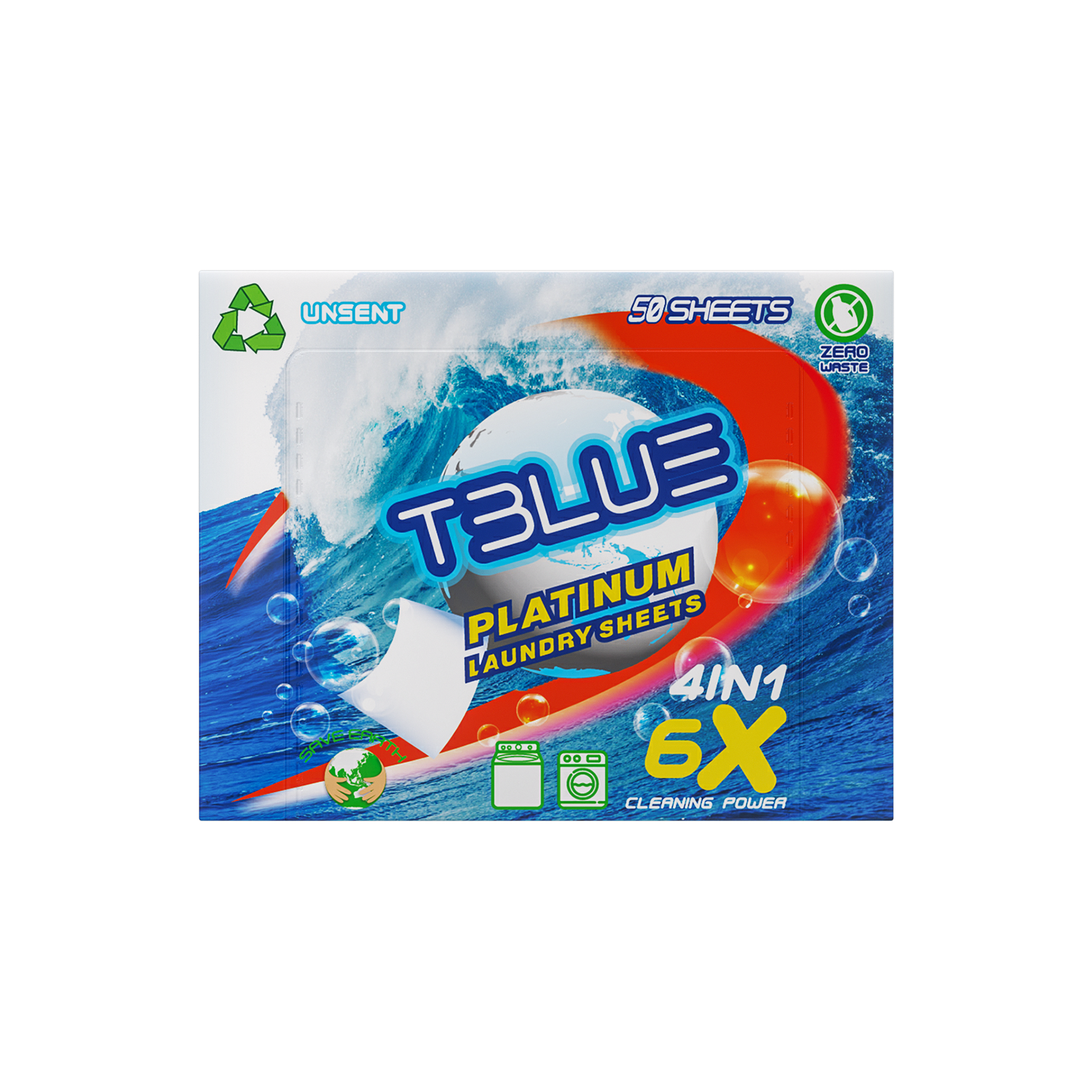 Tblue Eco-Friendly Laundry Detergent Sheets TBLUE