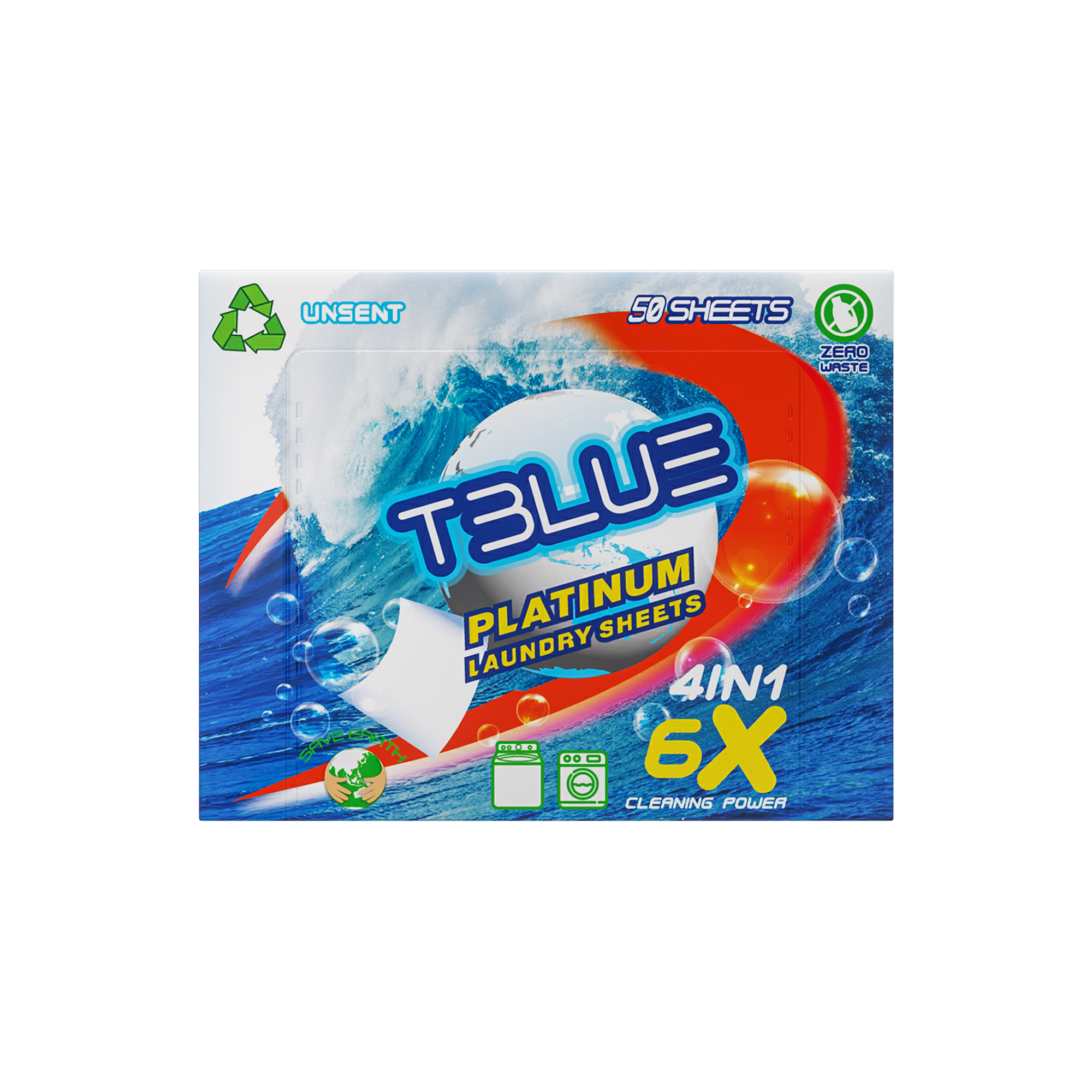 Tblue Eco-Friendly Laundry Detergent Sheets TBLUE