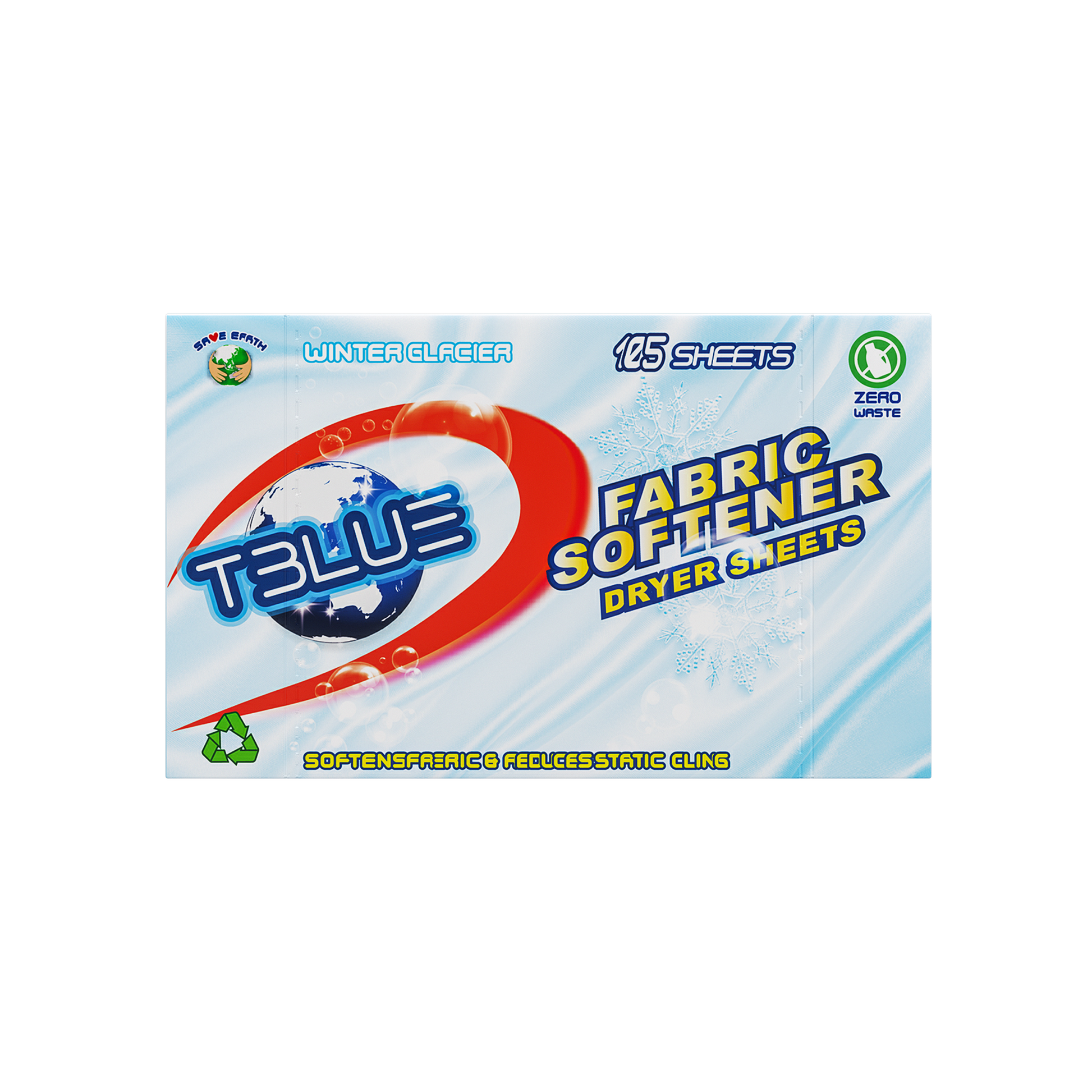 Tblue Fabric Softener Dryer Sheet - Eco Friendly Scented 105 Sheets TBLUE