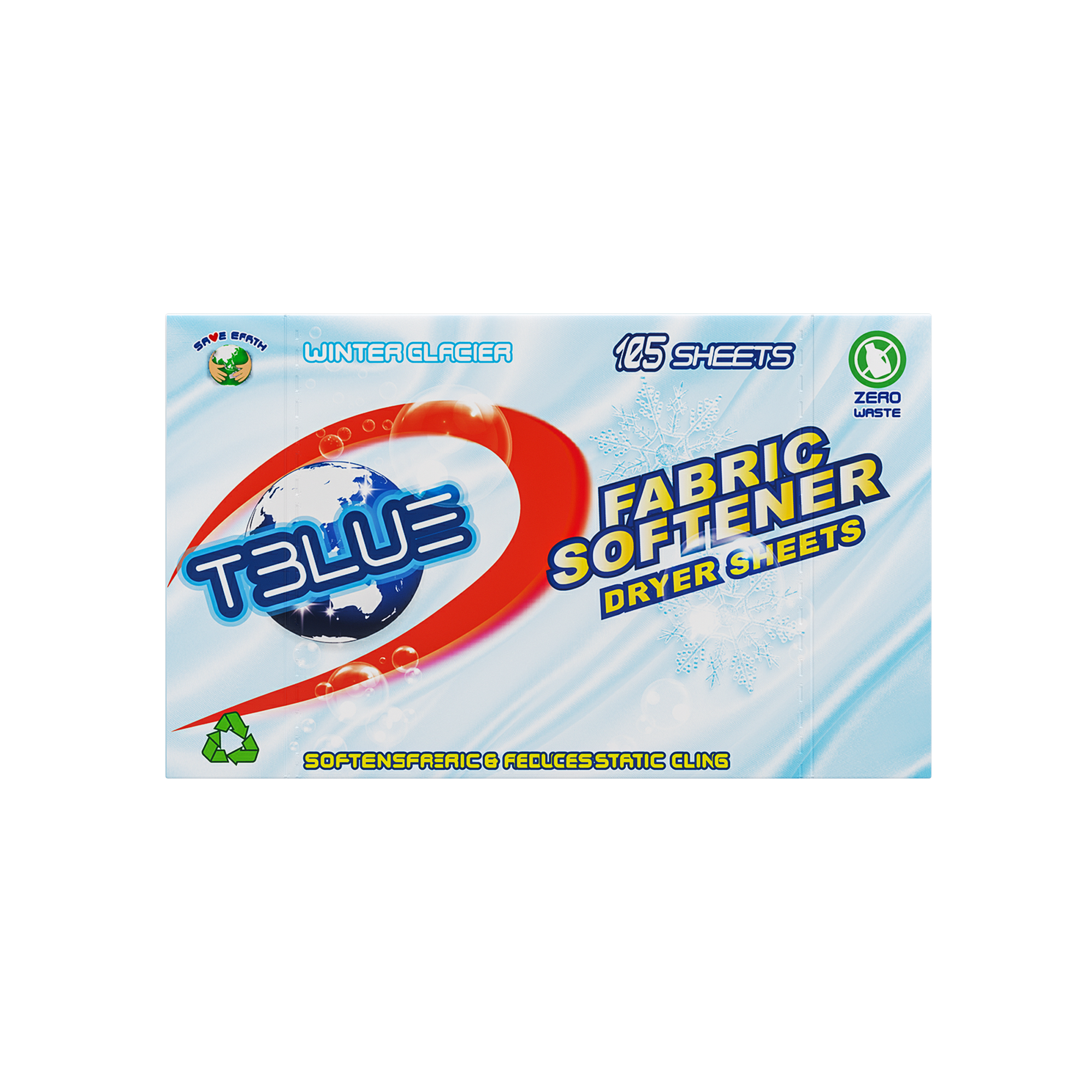 Tblue Fabric Softener Dryer Sheet - Eco Friendly Scented 105 Sheets TBLUE
