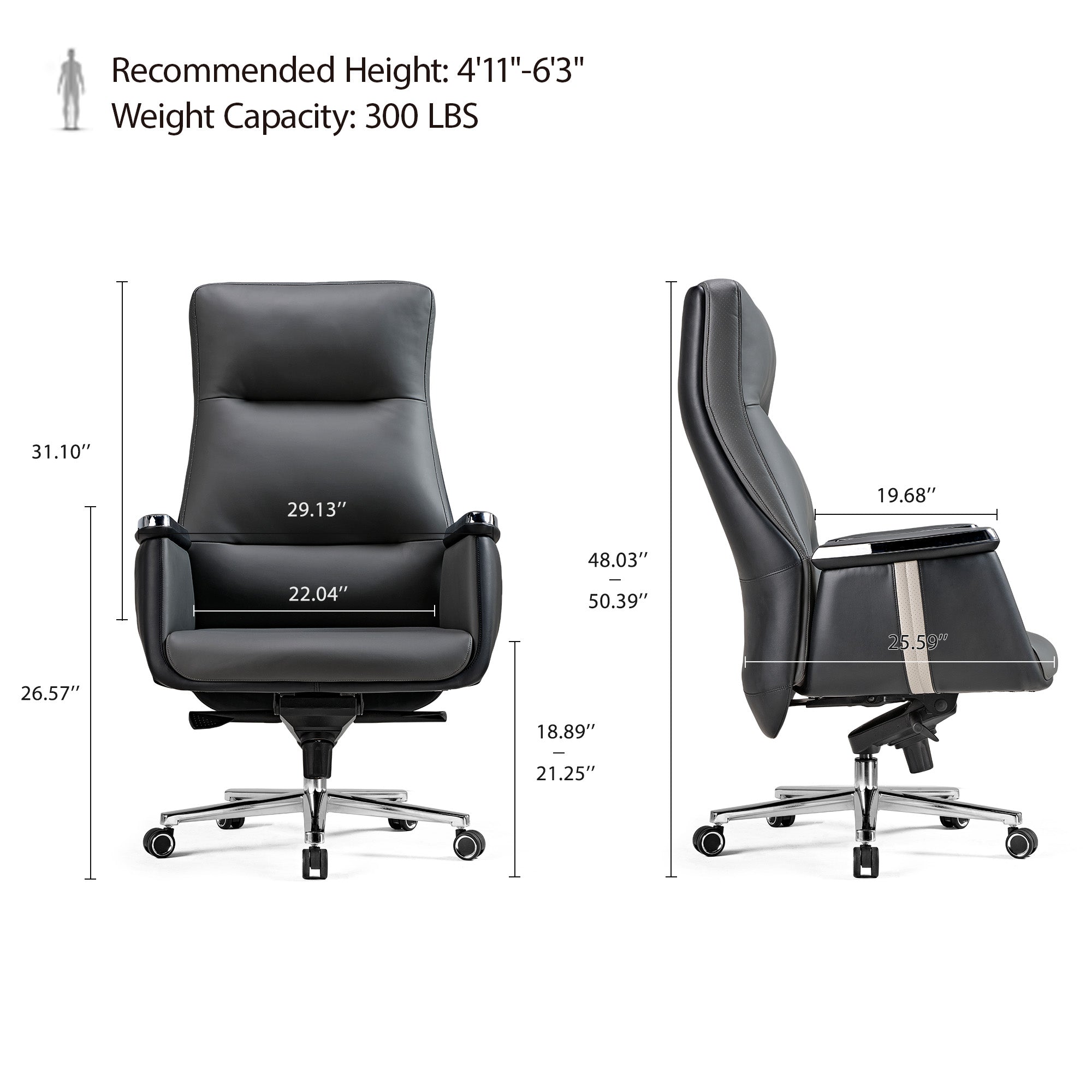 Eureka Royal II OC09 High Back Executive Office Chair