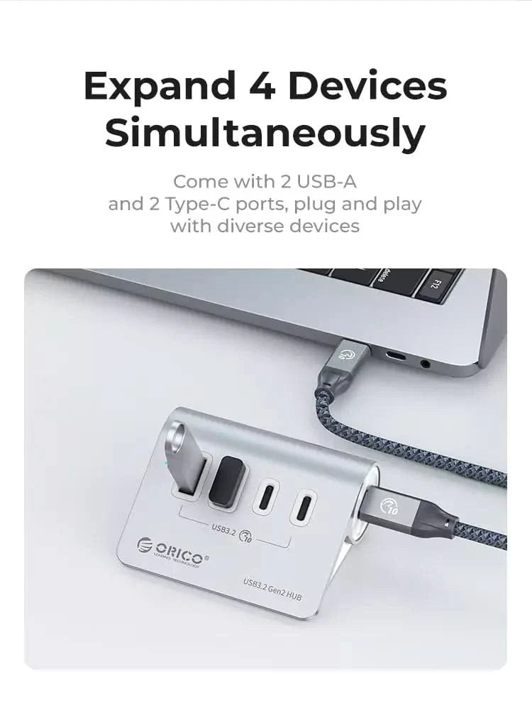 ORICO 4-Port USB3.2 10G Hub With Charging - Orico
